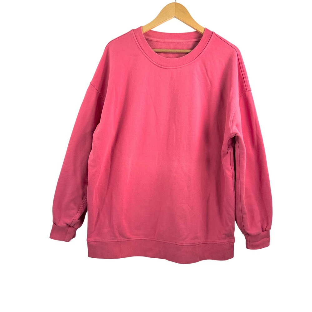 Lululemon Perfectly Oversized Crewneck sweatshirt sz 12 Pink Pullover Sweatshirt
